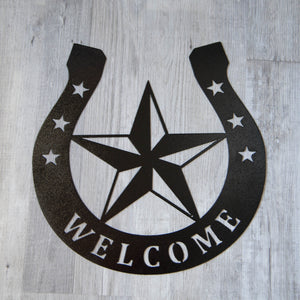 "Lone Star" Metal Art Welcome Sign