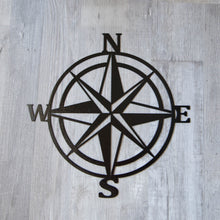 Load image into Gallery viewer, &quot;True North&quot; Nautical Compass Metal Wall Art
